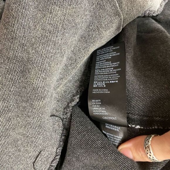 Free People East Of Eden Denim Mini Skirt, Gray Jean Size 27 (US 4), MSRP $78 - Picture 5 of 10